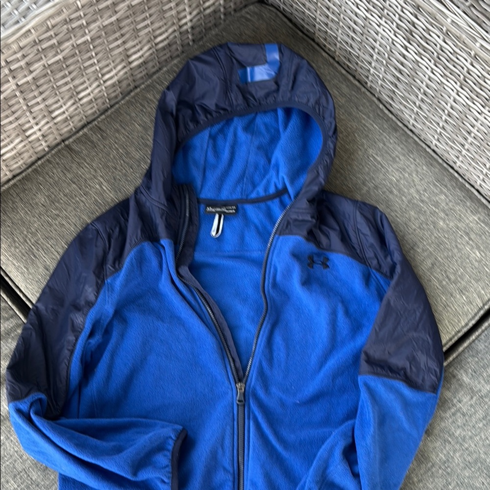 Kids under Armour fleece youth xl Blue Hooded Jacket